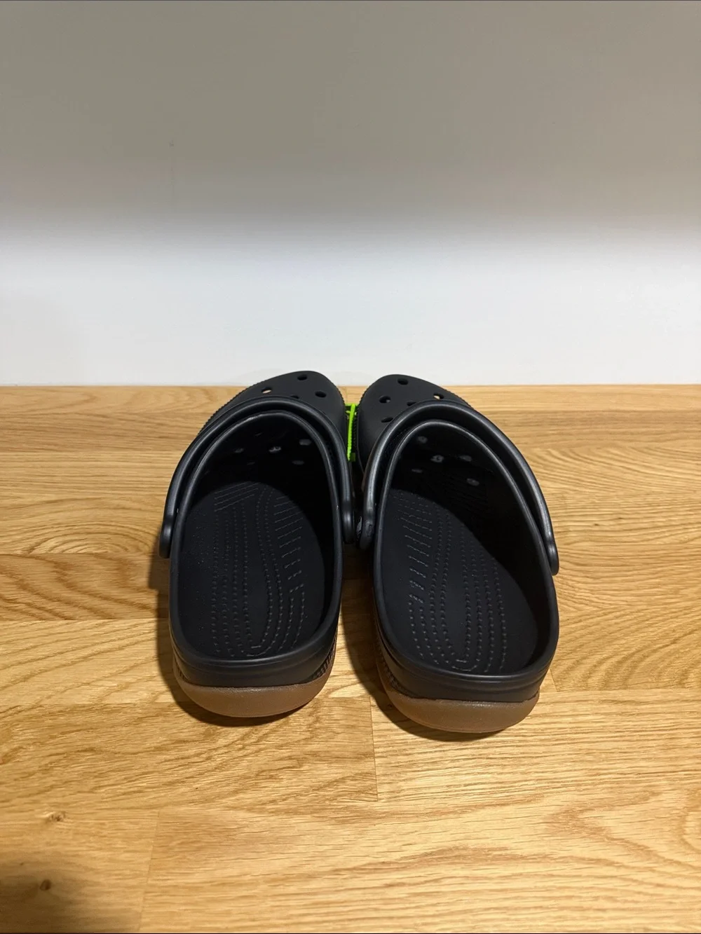 CROCS Men's Slip-On Clogs in black with Brown Strap